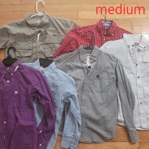 Assorted Youth Button-Up Shirts - Medium